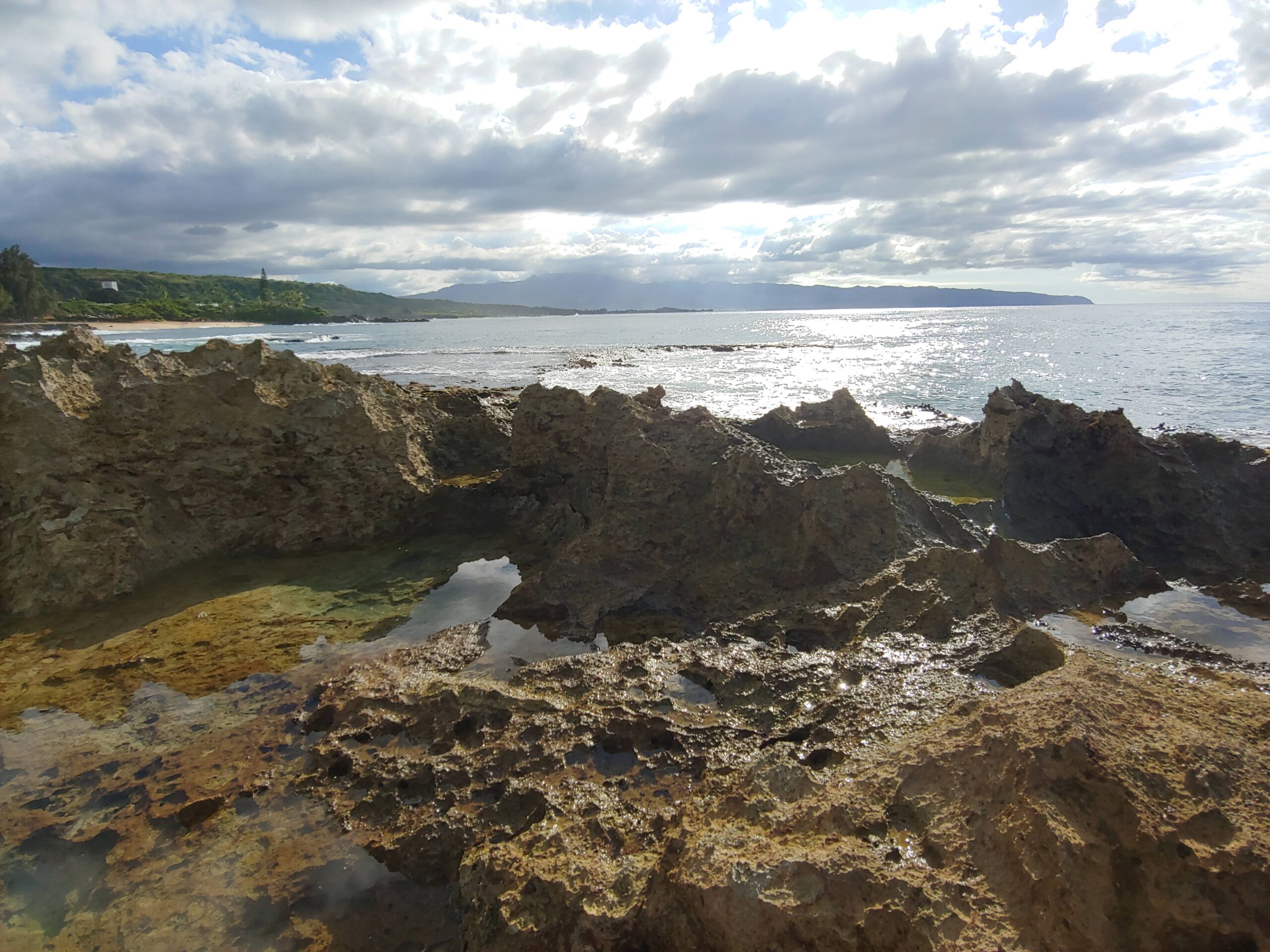 Dangerous rocky shoreline where it is difficult to trust your footing